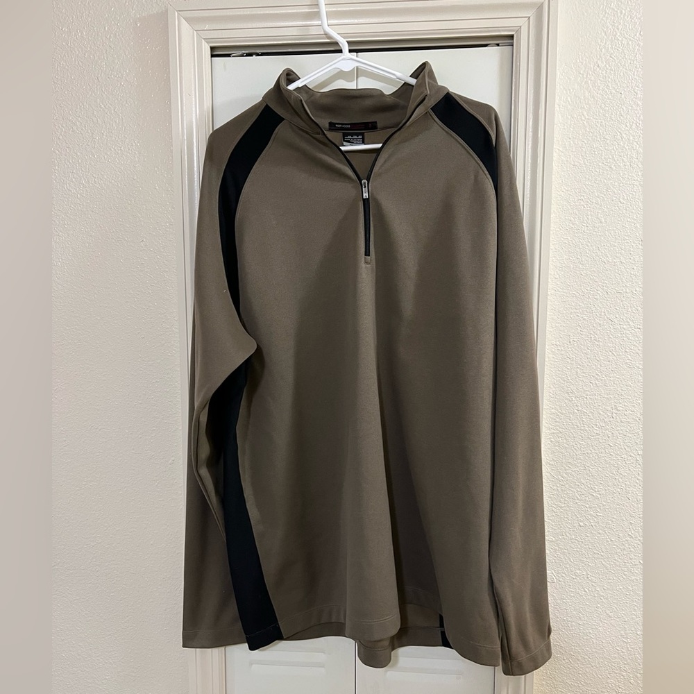 Nike Tiger Woods Collection Brown Quarter Zip Pullover Sweater Sweatshirt
